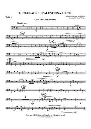 Three Sacred Palestrina Pieces - Tuba 1