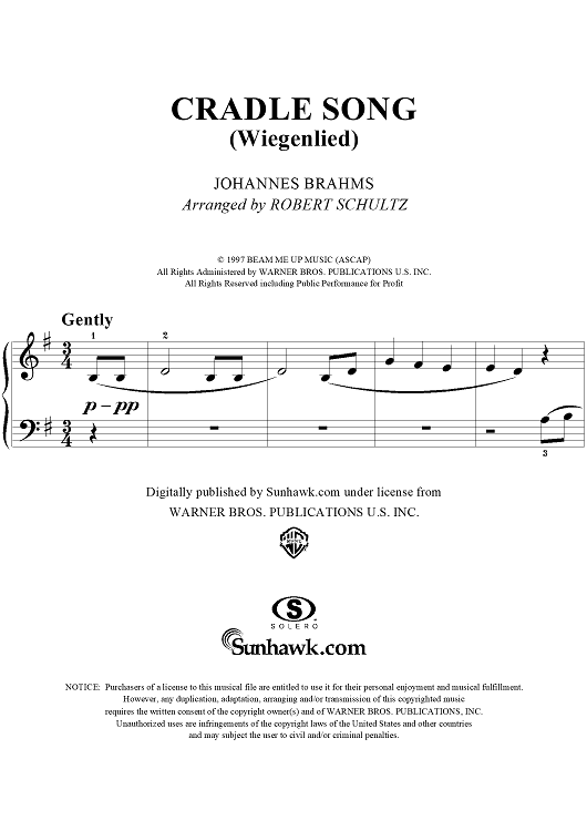 Cradle Song (Wiegenlied)