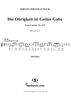 "Die Obrigkeit ist Gottes Gabe", Aria, No. 5 from Cantata No. 119: "Preise, Jerusalem, den Herrn" - Alto