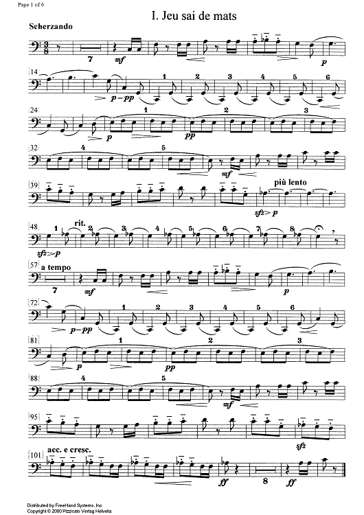 Suita Sursilvana Op.76b - Double Bass