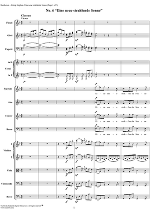 Eine neue strahlende Sonne, No. 6 from "König Stephan", Op. 117 - Full Score