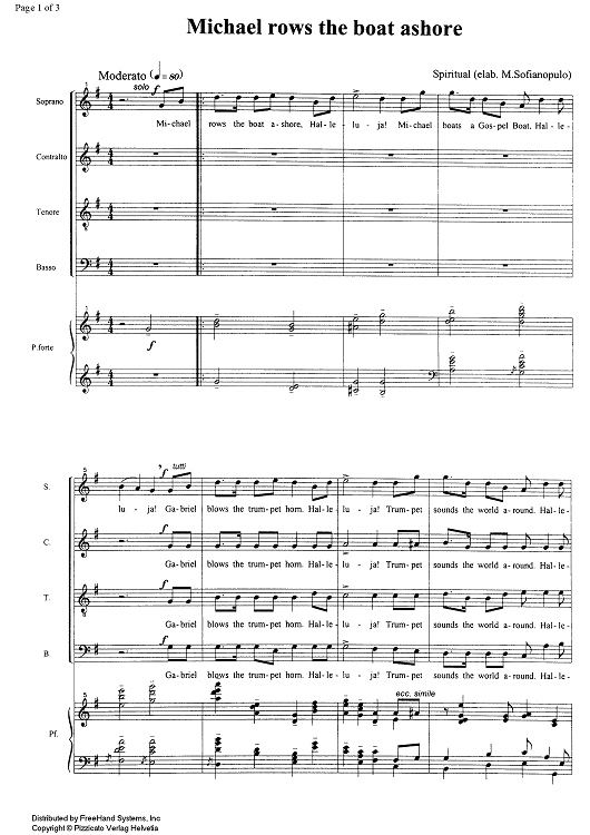 Michael Rows the Boat Ashore