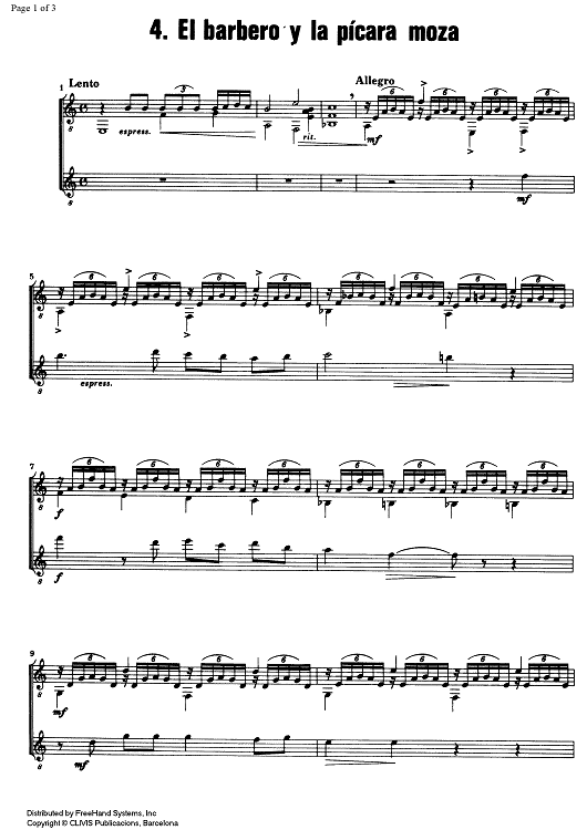 El barbero y la pícara moza