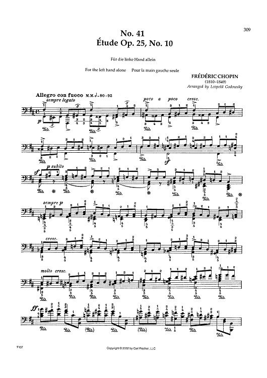 No. 41 - Étude Op. 25, No. 10