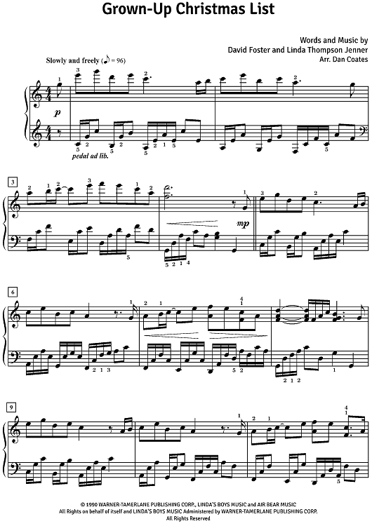 Grown-Up Christmas List