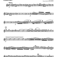 Allegro from "String Quartet 17" - Clarinet 1 in B-flat