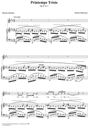 Printemps Triste, Op. 8, No. 3
