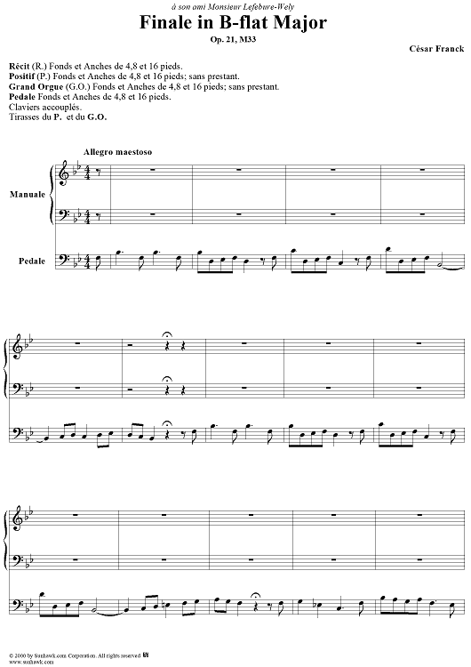 Final in B-flat Major, Op. 21