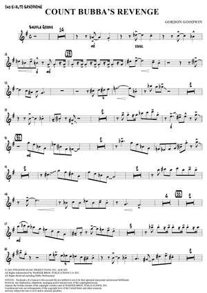 Count Bubba's Revenge - E-flat Alto Saxophone 2