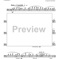 Brahms' Lullaby (Wiegenlied) - Trombone 1