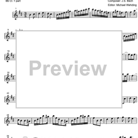 Three Part Sinfonia No.13 BWV 799 a minor - B-flat Clarinet 1