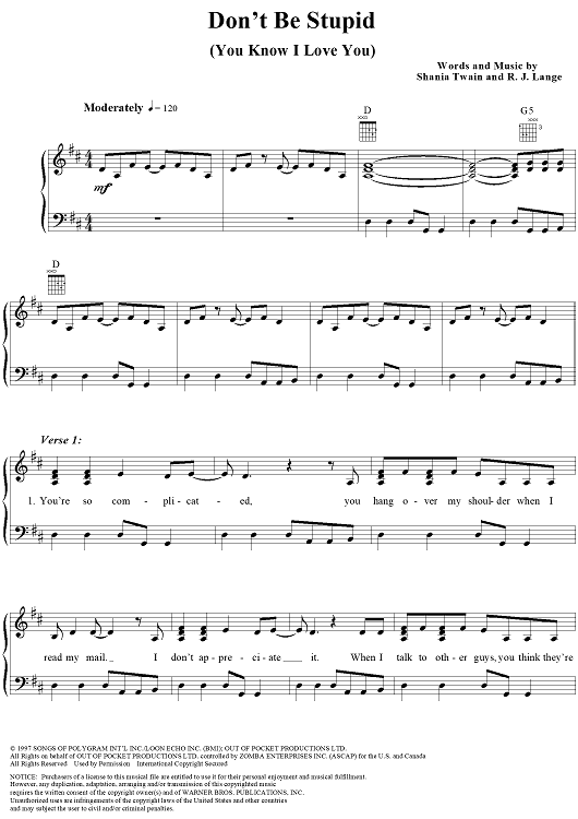 Don't Be Stupid (You Know I Love You)