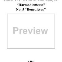 Mass No. 14 in B-flat Major, "Harmoniemesse"/"Wind Band Mass": No. 5. Benedictus