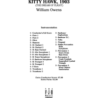 Kitty Hawk, 1903 (The dream of Flight) - Score