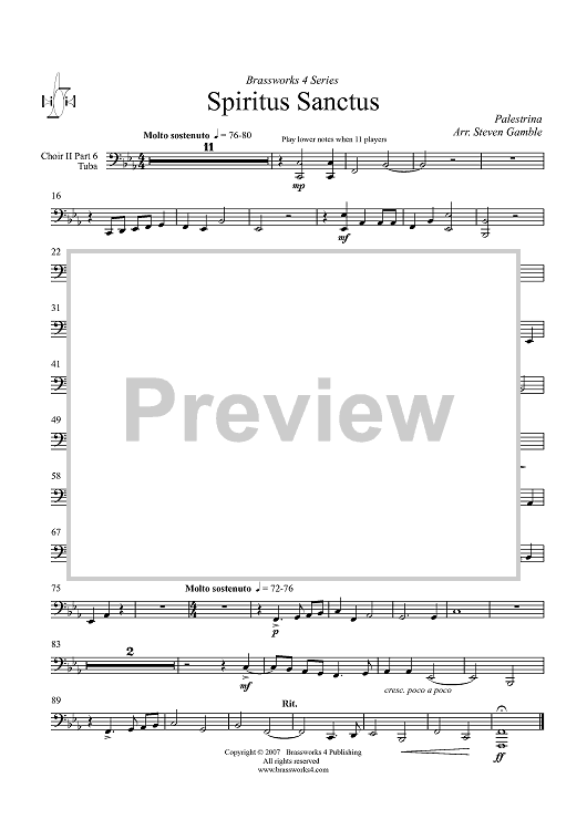 Spiritus Sanctus - Choir II Part 6, Tuba