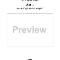 È già deciso, o figlia: No. 6 from "Tancredi", Act 1, Scene 3 - Score