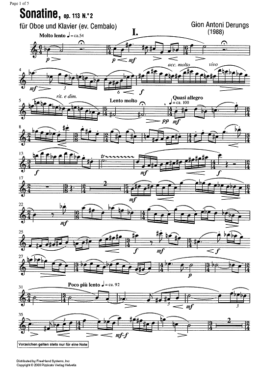 Sonatine Op.113 No. 2 - Oboe