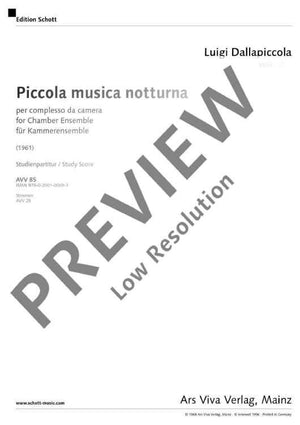 Piccola musica notturna - Score