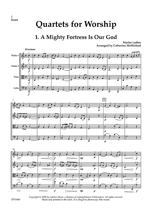 Quartets for Worship - Score