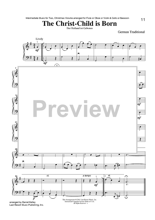 The Christ-Child is Born - Der Heiland ist Geboren