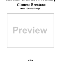 6 Lieder, Opus 68, No. 4,  Als mir dein Lied erklang (Clemens Brentano).