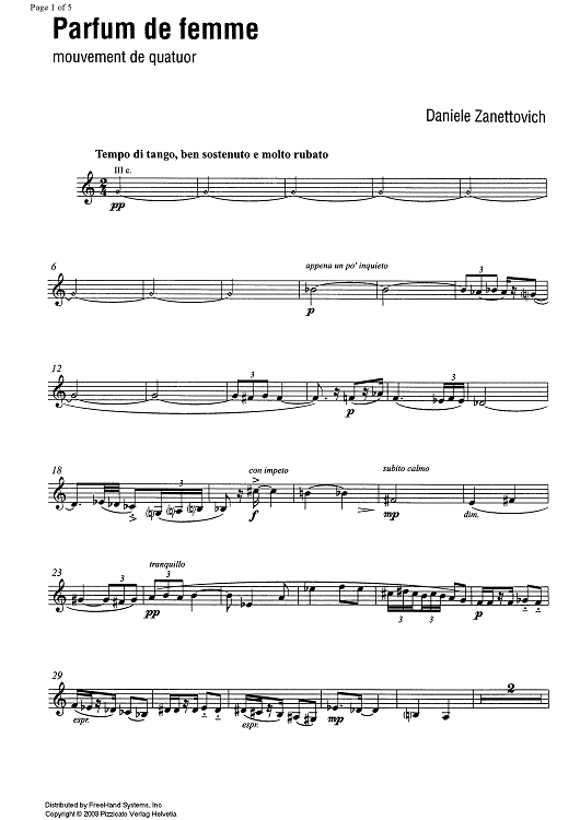 Parfum de femme - Violin 2