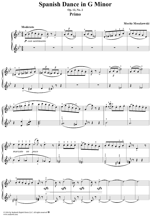 Spanish Dance in G Minor, Op. 12, No. 2