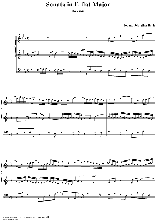 Sonata in E-flat Major, BWV 525