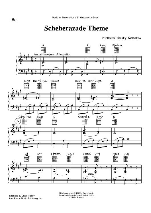 Scheherazade Theme - Keyboard or Guitar