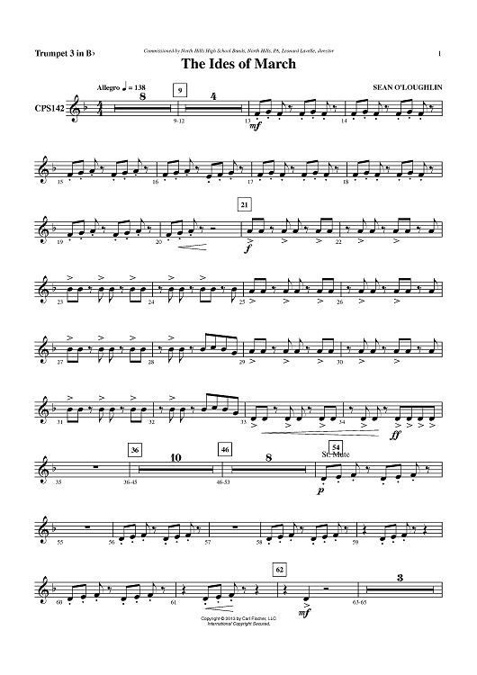 The Ides of March - Trumpet 3 in Bb