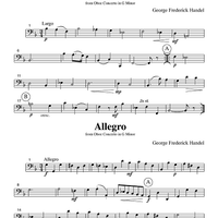 Sarabande & Allegro from Oboe Concerto in G Minor - Part 3 Cello or Bassoon