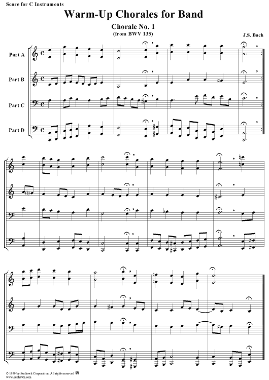 Warm-Up Chorales for Band - C Instruments