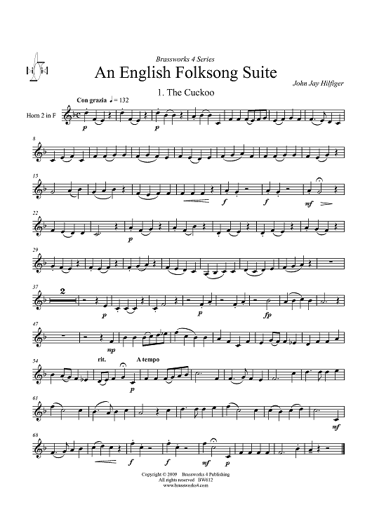 An English Folksong Suite - Horn 2 in F