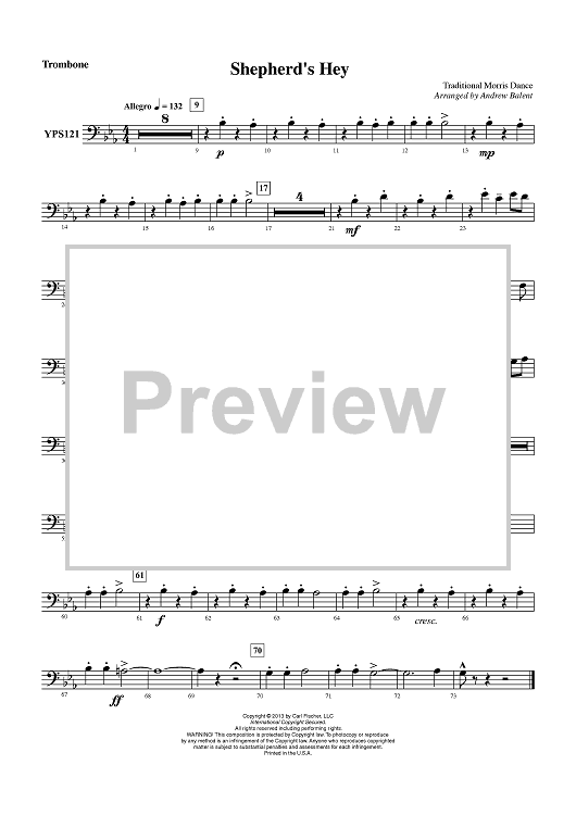 Shepherd’s Hey - Trombone