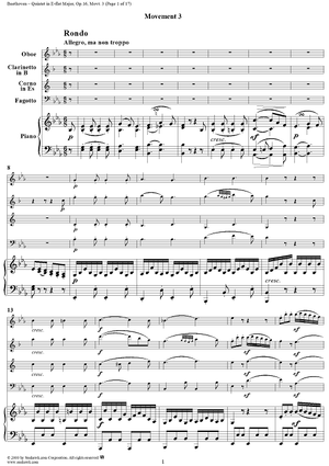 Quintet in E-flat Major, Op. 16 - Movement 3