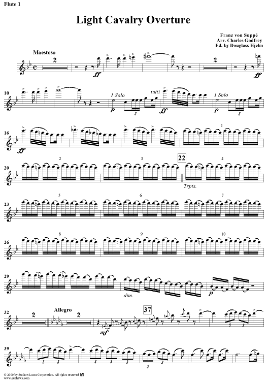 Light Cavalry Overture - Flute 1