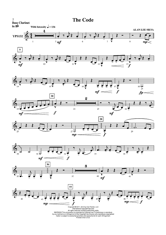 The Code (March) - Bass Clarinet in Bb