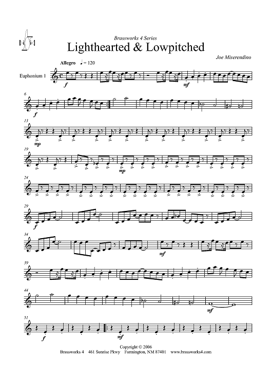 Lighthearted & Lowpitched - Euphonium 1 TC