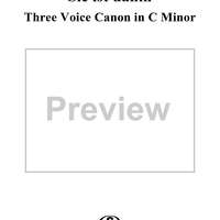Sie ist dahin, three voice canon in C Minor, K382a (K229)