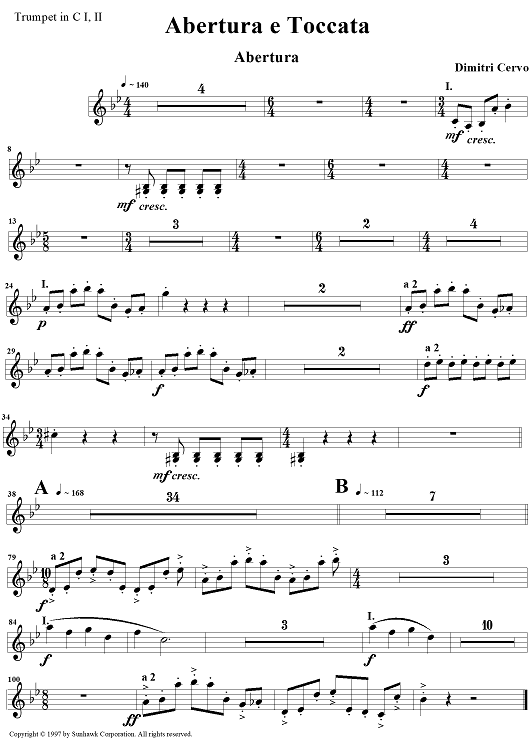 Abertura e Toccata - Trumpet in C