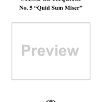 Messa da Requiem: No. 5. Quid Sum Miser