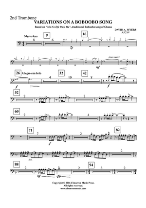 Variations on a Boboobo Song - Trombone 2