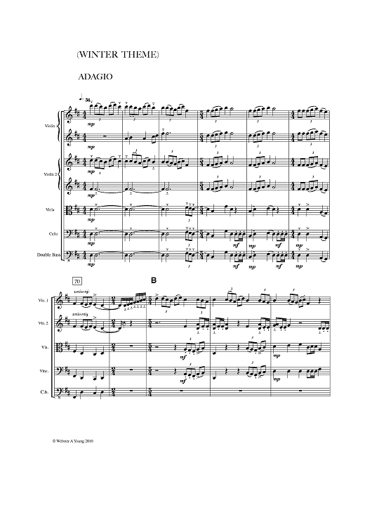 Winter Theme from A California Suite - Score