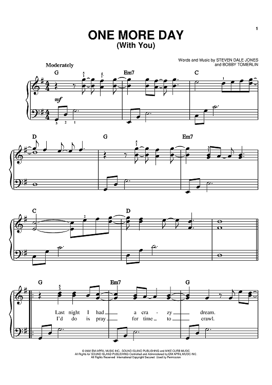 One More Day (With You)