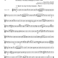 Two Madrigals, Vol. 2 - from Morley's "First Book of Madrigals to 4 Voices" (1594) - Trumpet 2 in Bb