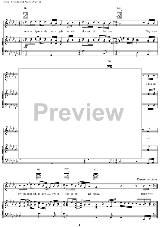 Seven Spanish Angels Sheet Music By Willie Nelson For Piano Vocal seven-spanish-angels-sheet-music-by-willie-nelson-for-piano-vocal