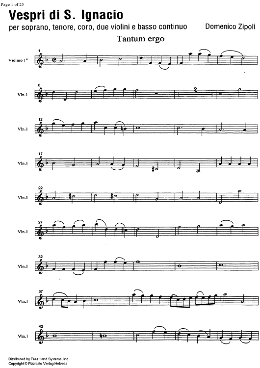 Vespers of S. Ignacio - Violin 1