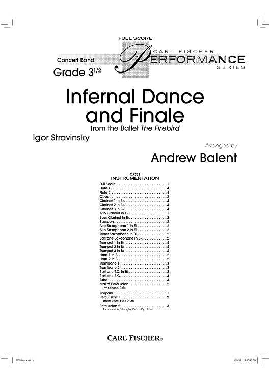 Infernal Dance and Finale - Score