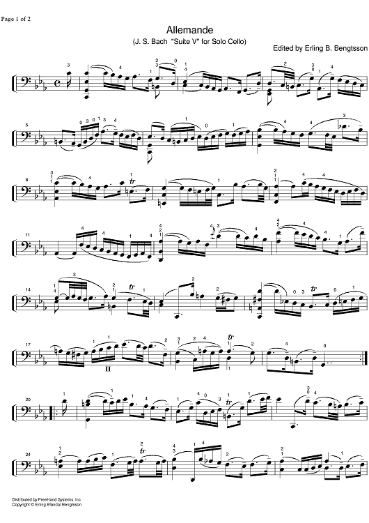 Suite No. 5 c minor BWV 1011 - Cello