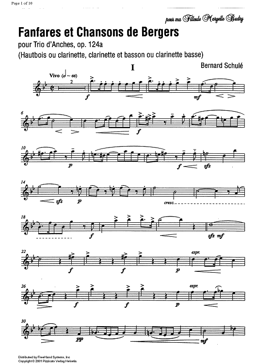 Fanfares et Chanson de Bergers - Oboe/Clarinet in C